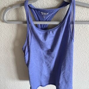Old Navy Blue Fitted Crop Tank Top